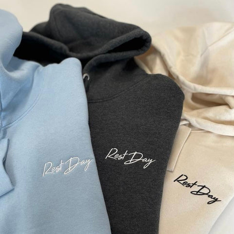 Women's Rest Day Hoodie - Left chest embroidery - Spoke & Solace