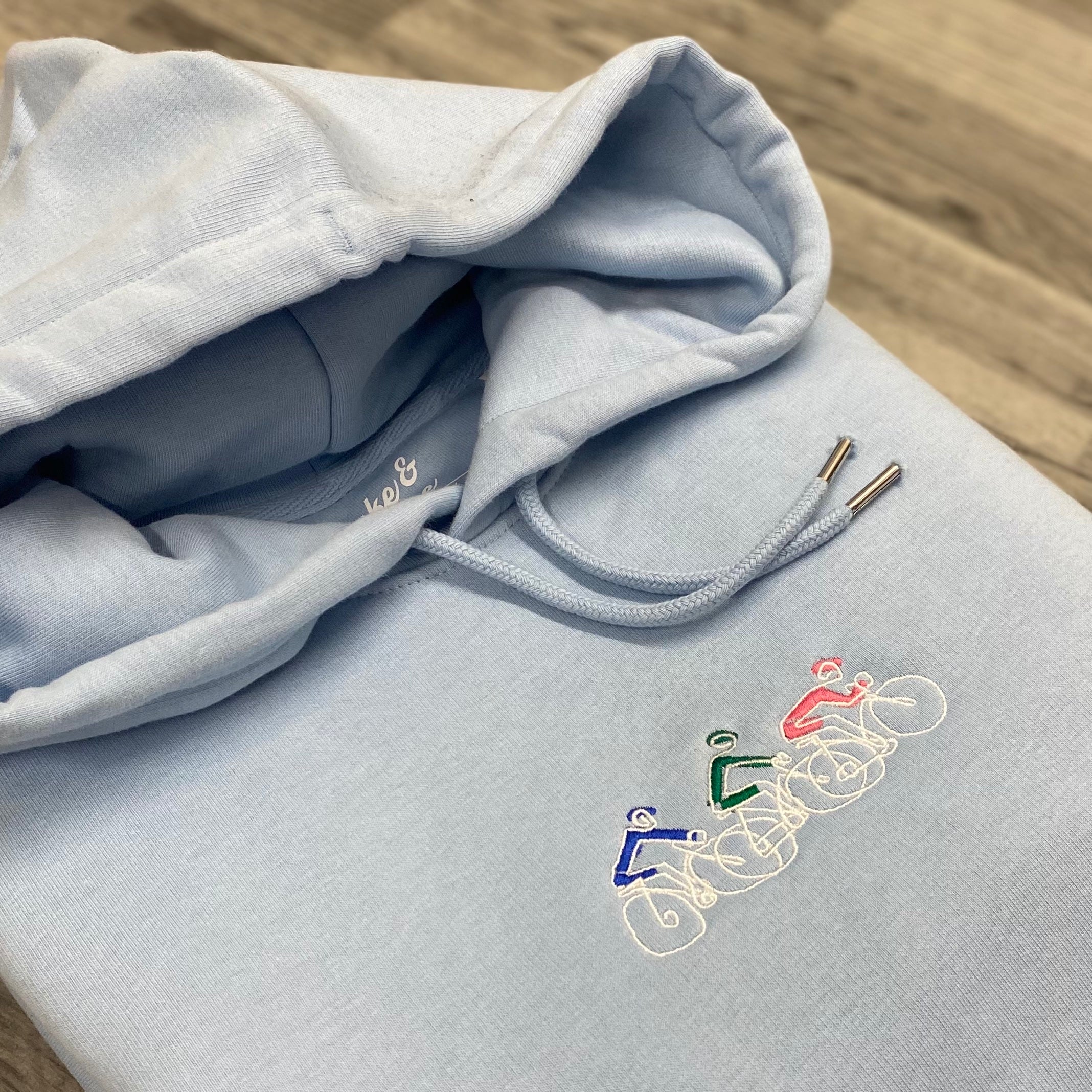 Womens Bike Tour Embroidered Hoodie - Spoke & Solace