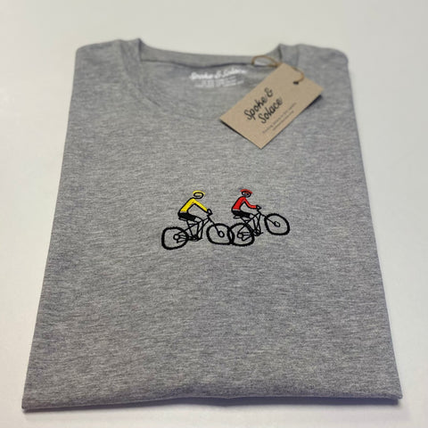 Mountain Bike Tour Embroidered T-Shirt - Spoke & Solace