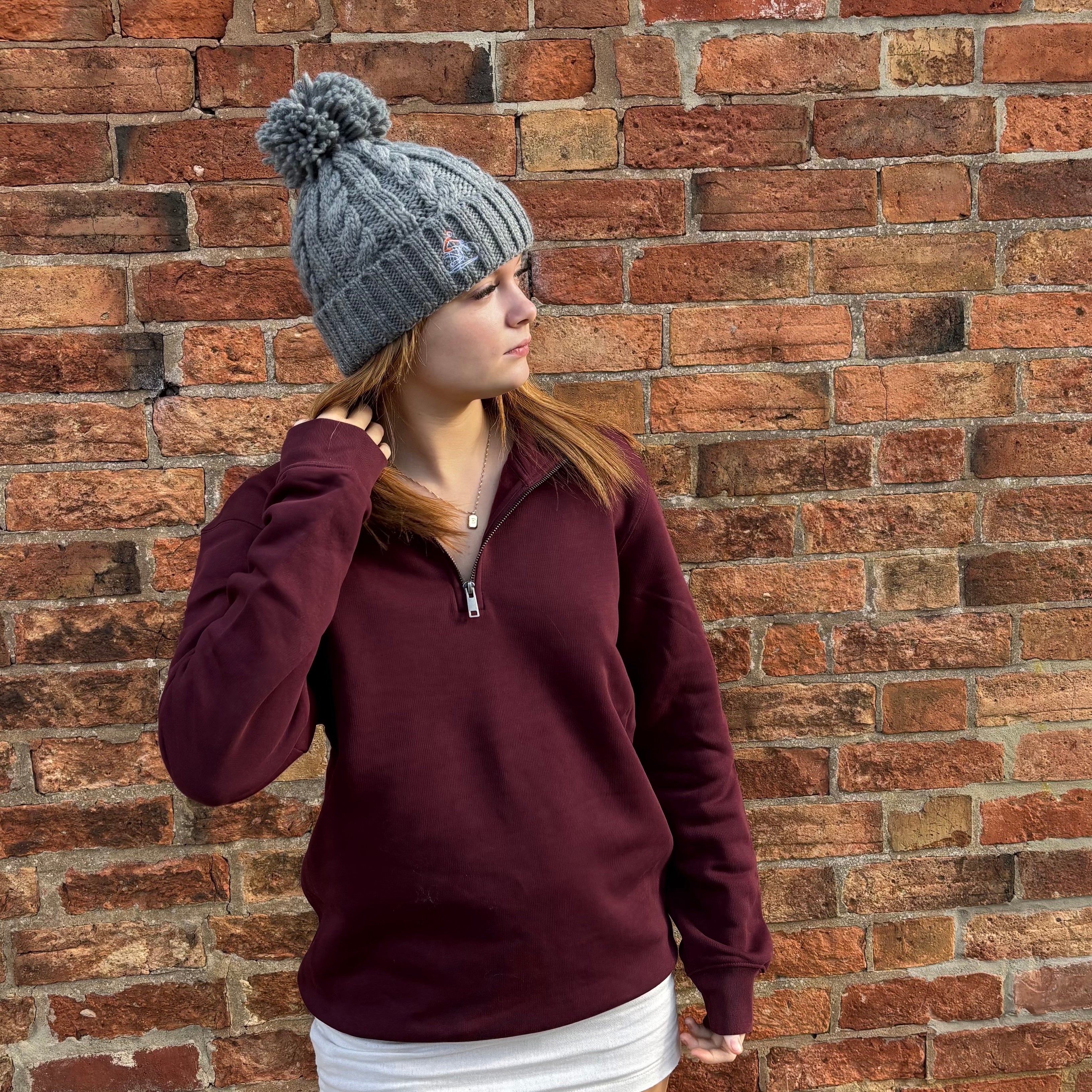 Spoke and Solace SS Monochrome - 1/4 Zip Sweatshirt - (unisex)