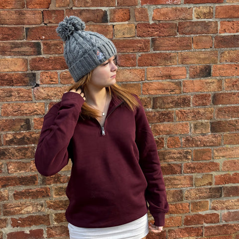 Spoke and Solace SS Monochrome - 1/4 Zip Sweatshirt - (unisex)