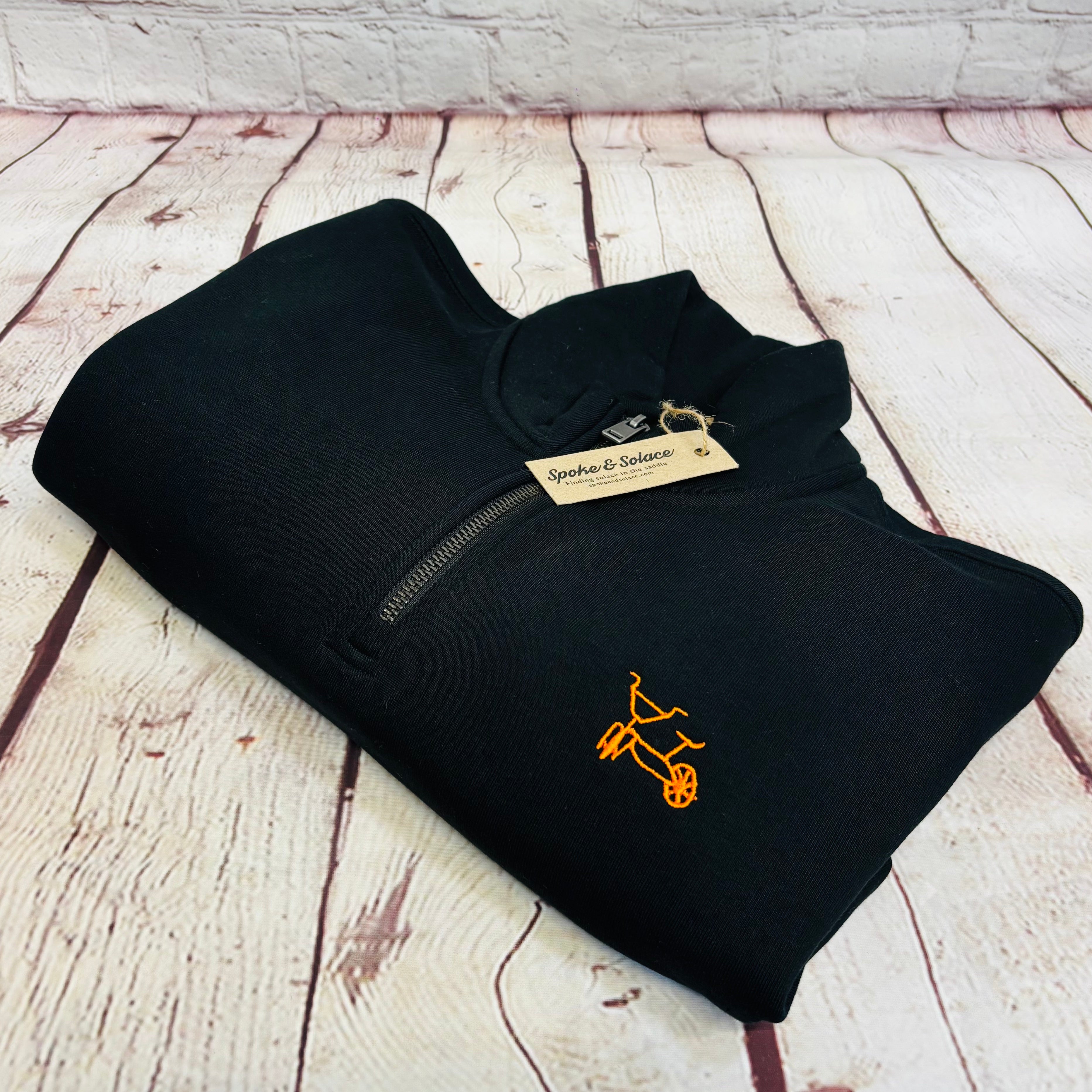 BMX, designed by Maxi - Embroidered 1/4 Zip Sweatshirt - (unisex)