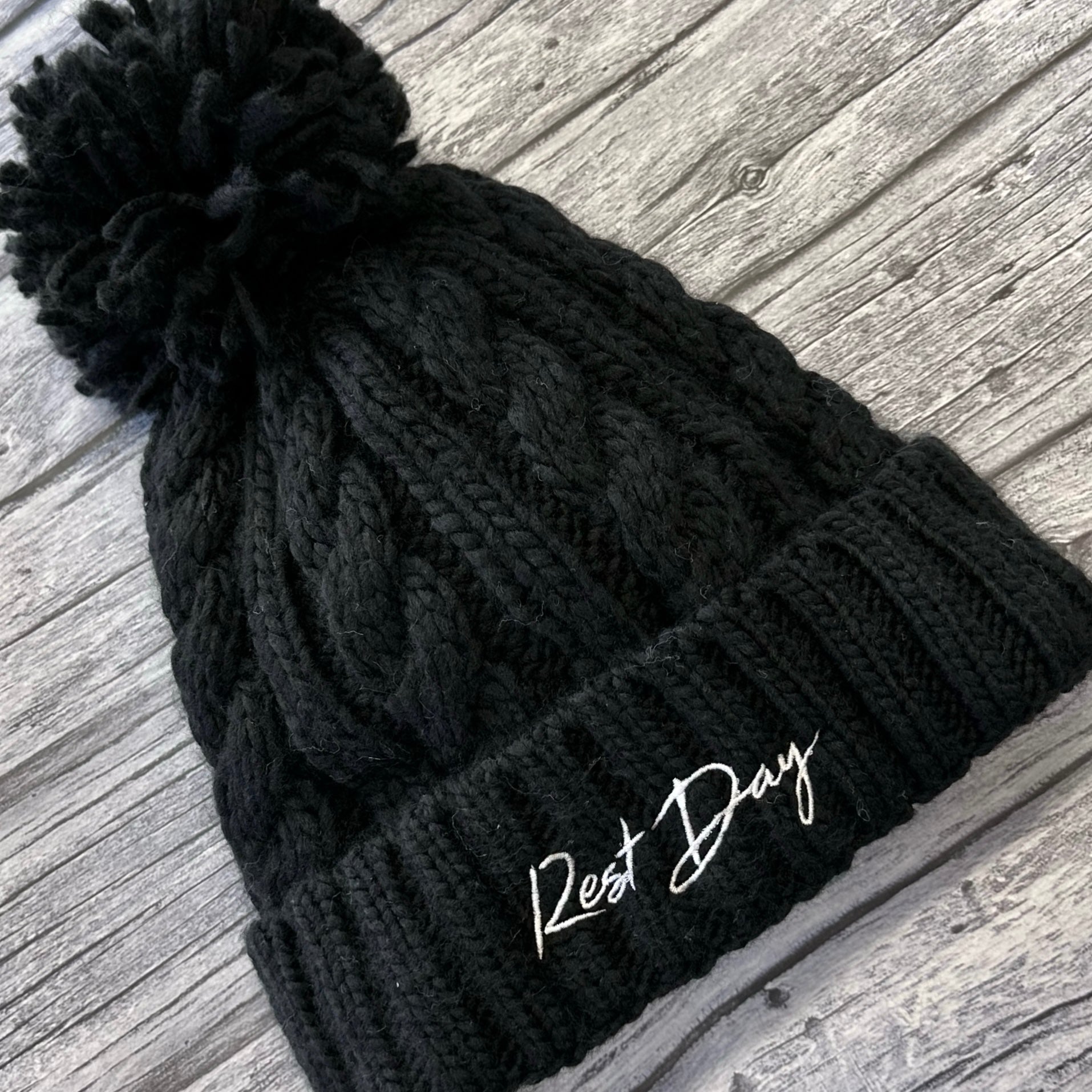 Cable Knit Melange Beanie - Rest Day