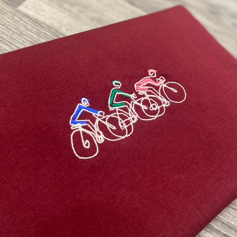 Bike Tour Long sleeve T-Shirt - Embroidered design