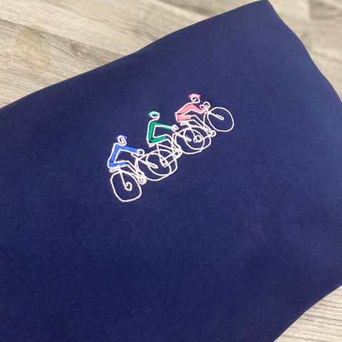 Bike Tour Long sleeve T-Shirt - Embroidered design