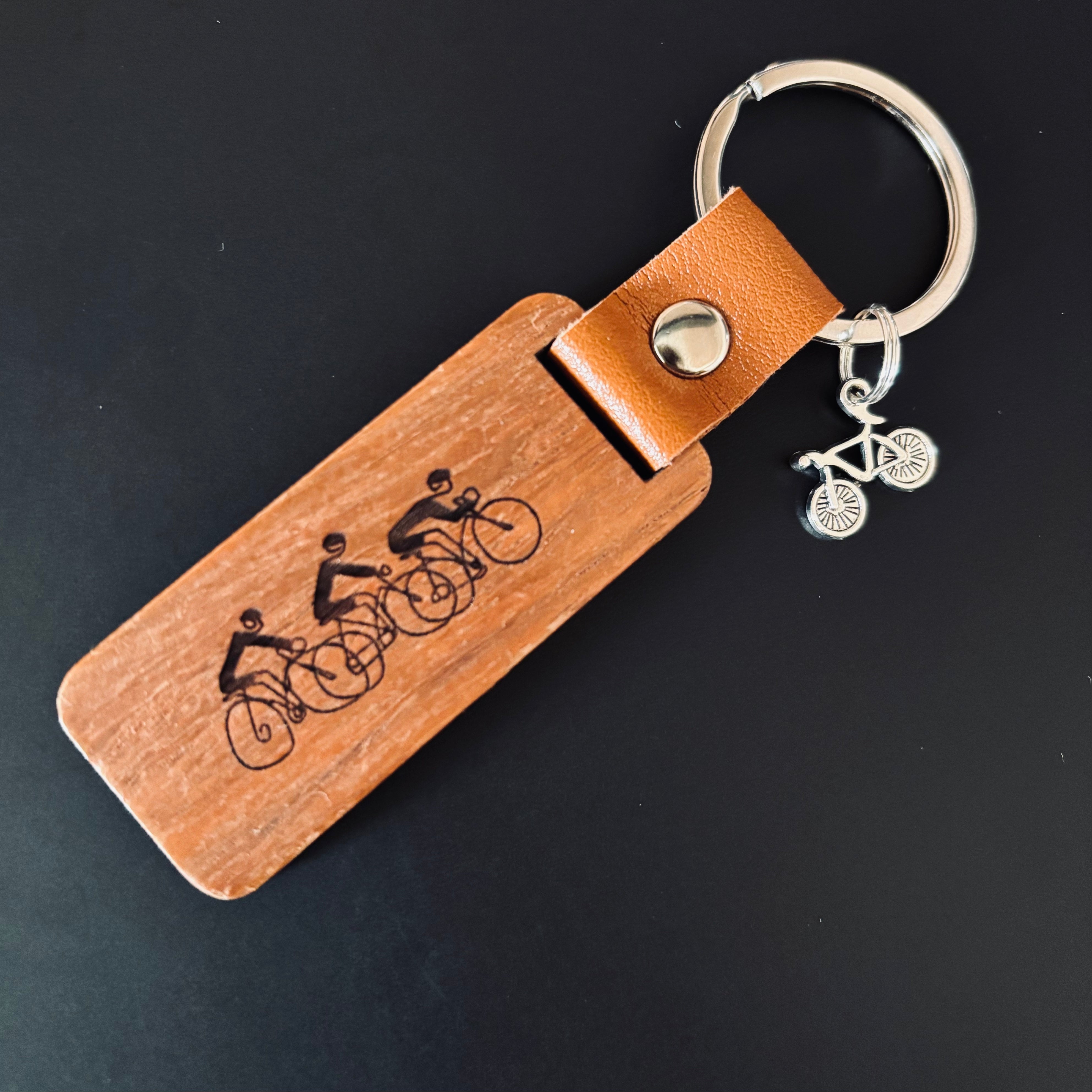New - Handmade Keyring - Bike Tour