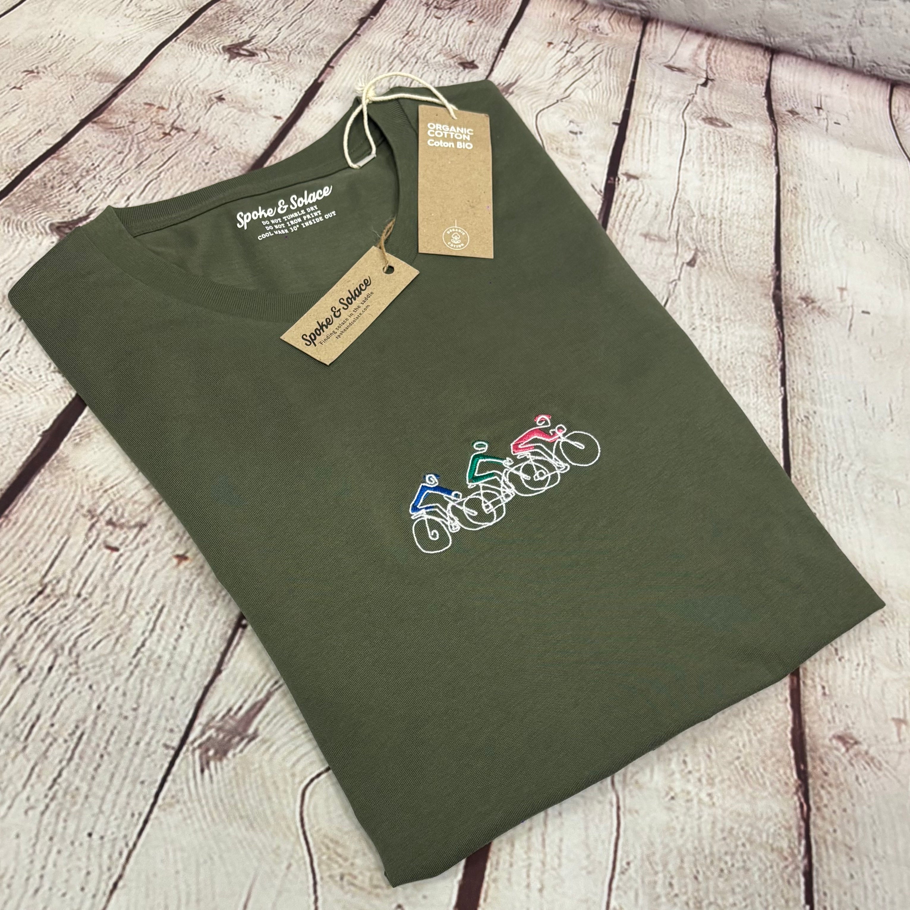 Bike Tour Embroidered T-Shirt