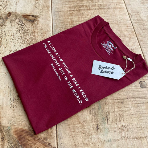 Women's As long as I'm riding a bike, I know I'm the luckiest guy in the world - Mark Cavendish T-Shirt