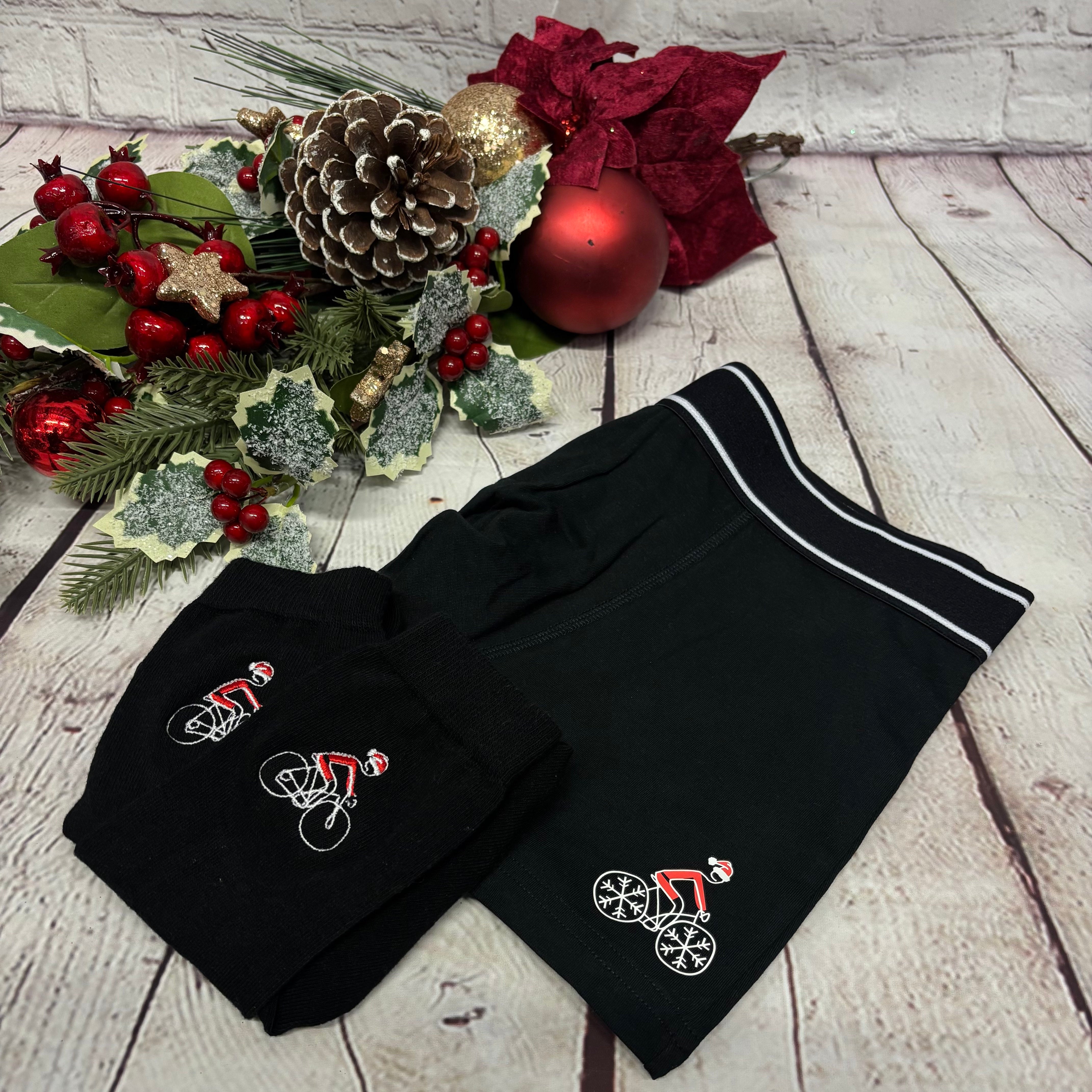 Cycling Santa - Christmas Boxers 2025 - Perfect Christmas gift