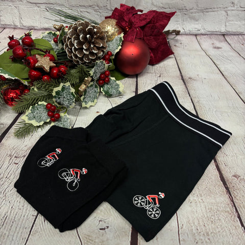 Cycling Santa - Christmas Boxers 2025 - Perfect Christmas gift