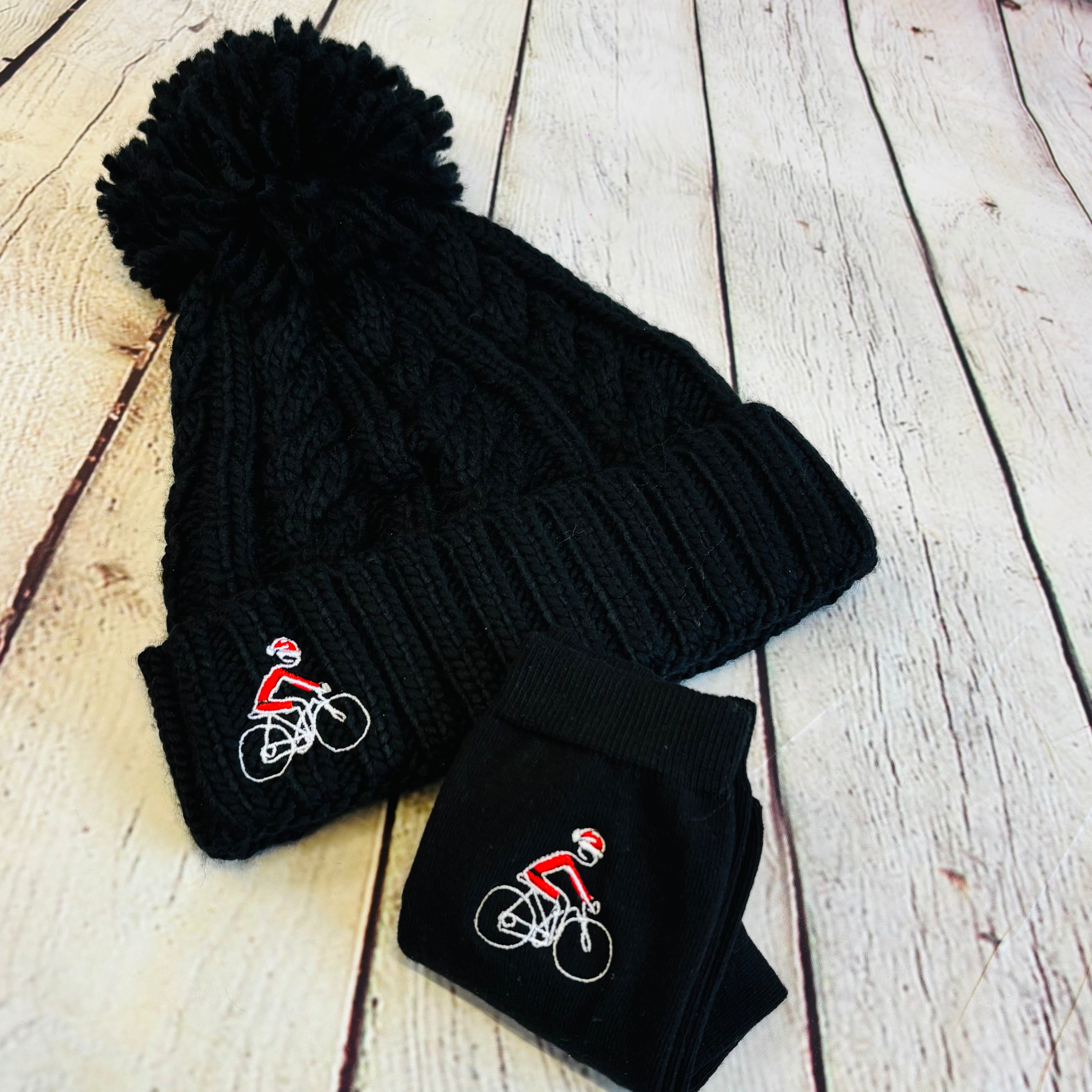 Christmas Cable Knit Melange Beanie