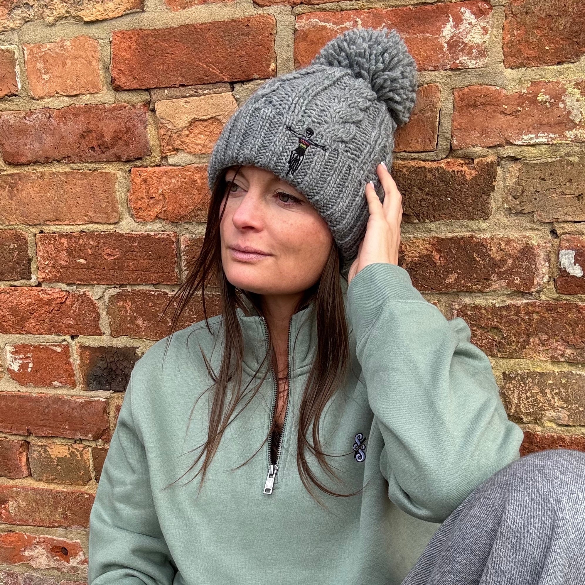 Cable Knit Melange Beanie - Finish Line