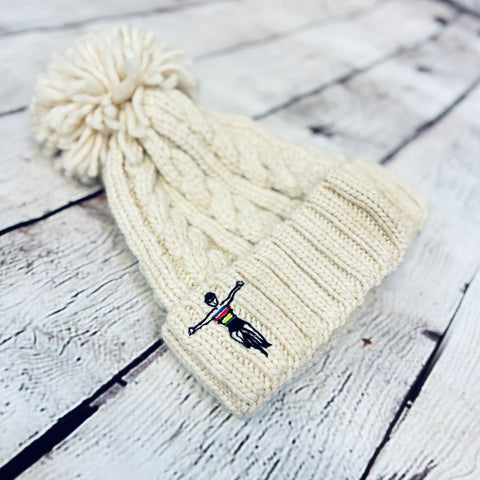 Cable Knit Melange Beanie - Finish Line