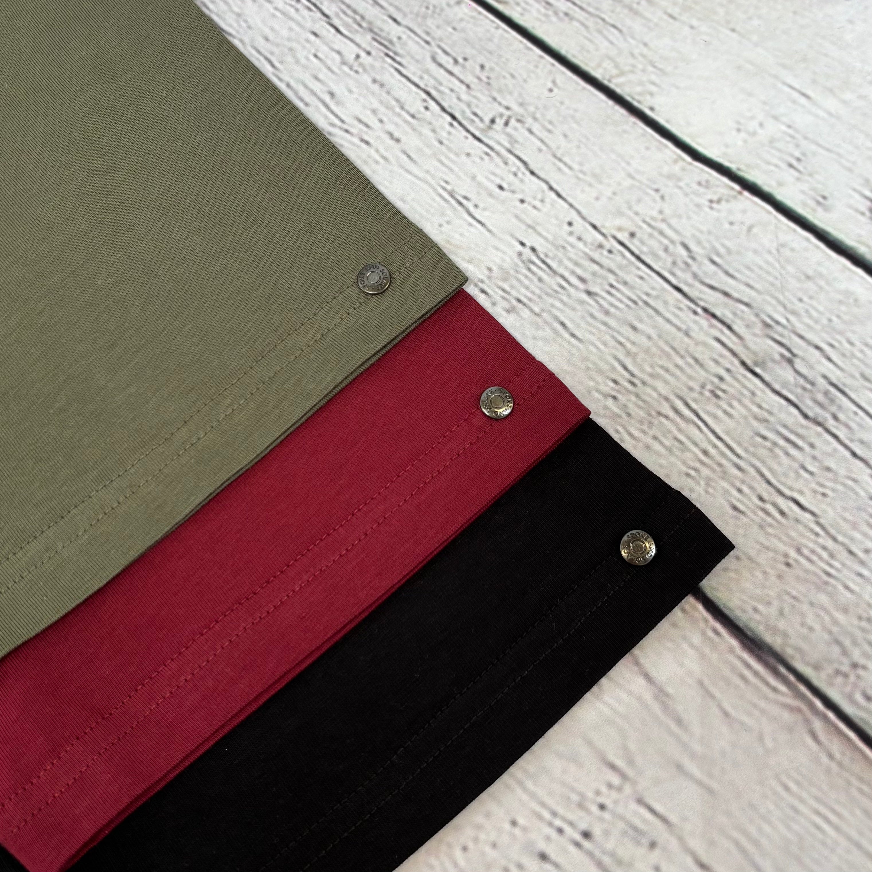 Bundle of 3 - Plain T-Shirts (subtle branded rivet)