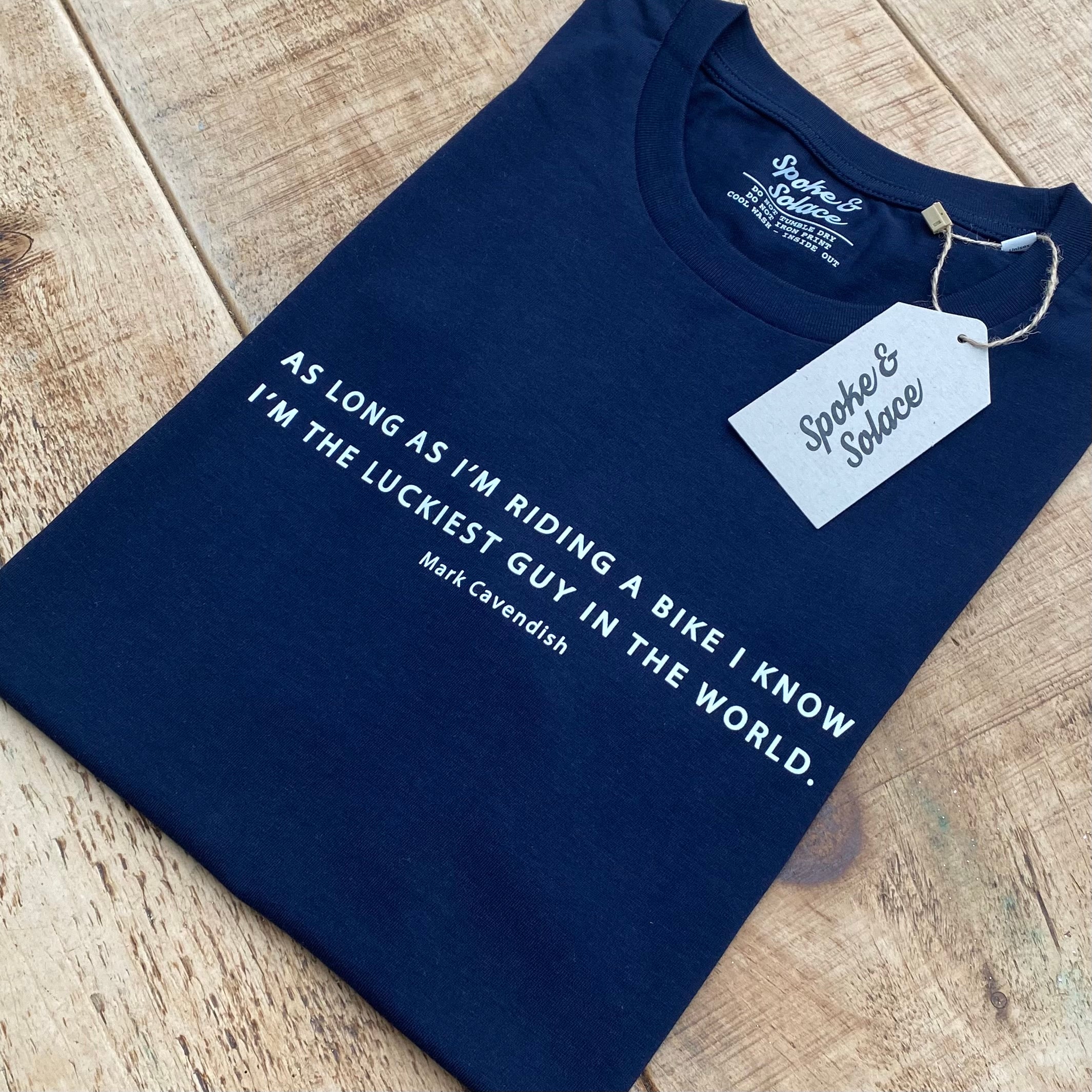 Women's As long as I'm riding a bike, I know I'm the luckiest guy in the world - Mark Cavendish T-Shirt