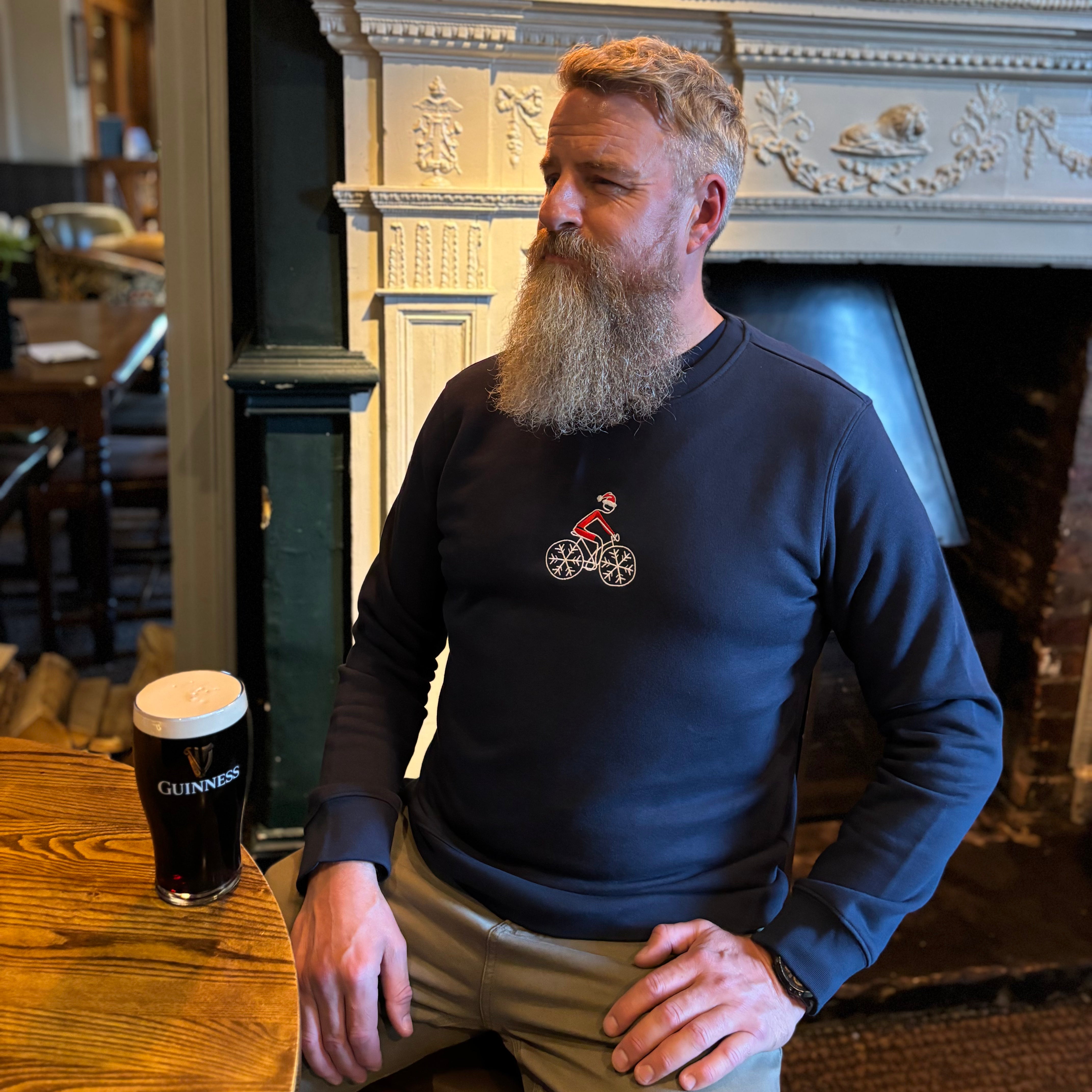 Cycling Santa - Christmas Jumper 🎄 (Sweatshirt) 2025 - Limited numbers