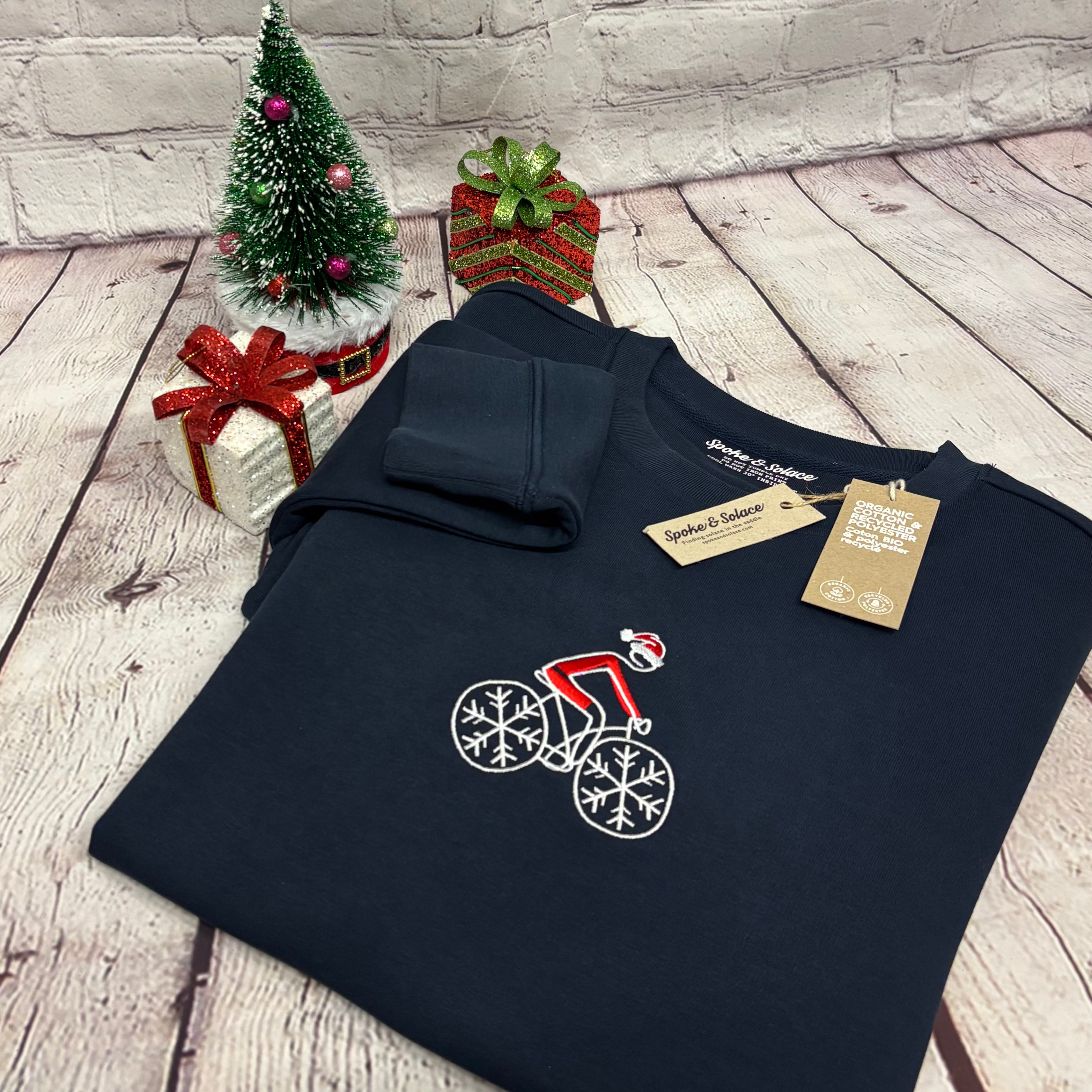 Cycling Santa - Christmas Jumper 🎄 (Sweatshirt) 2025 - Limited numbers