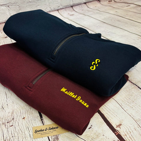 Spoke and Solace SS Jaune - 1/4 Zip Sweatshirt - (unisex)