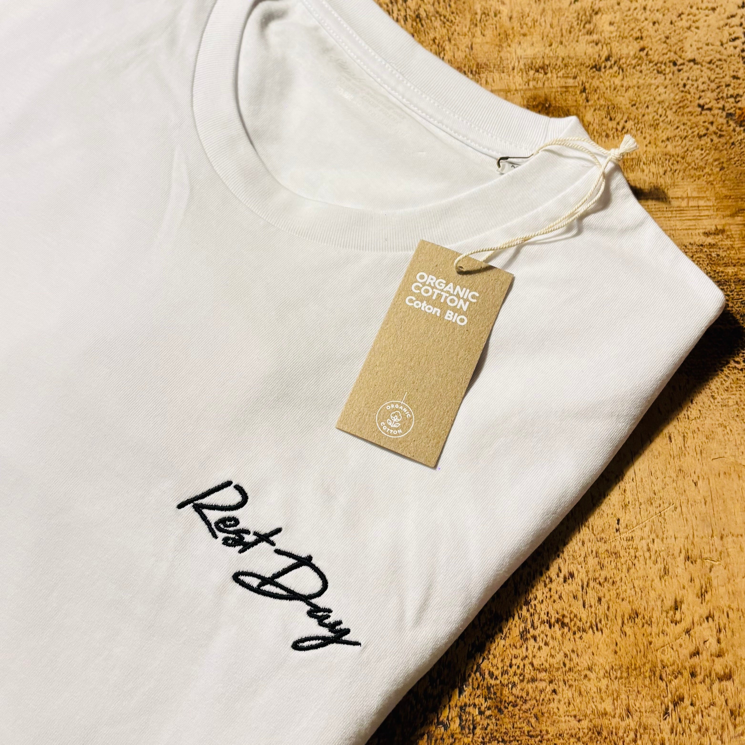 Women's Rest Day T-Shirt - Left chest embroidery