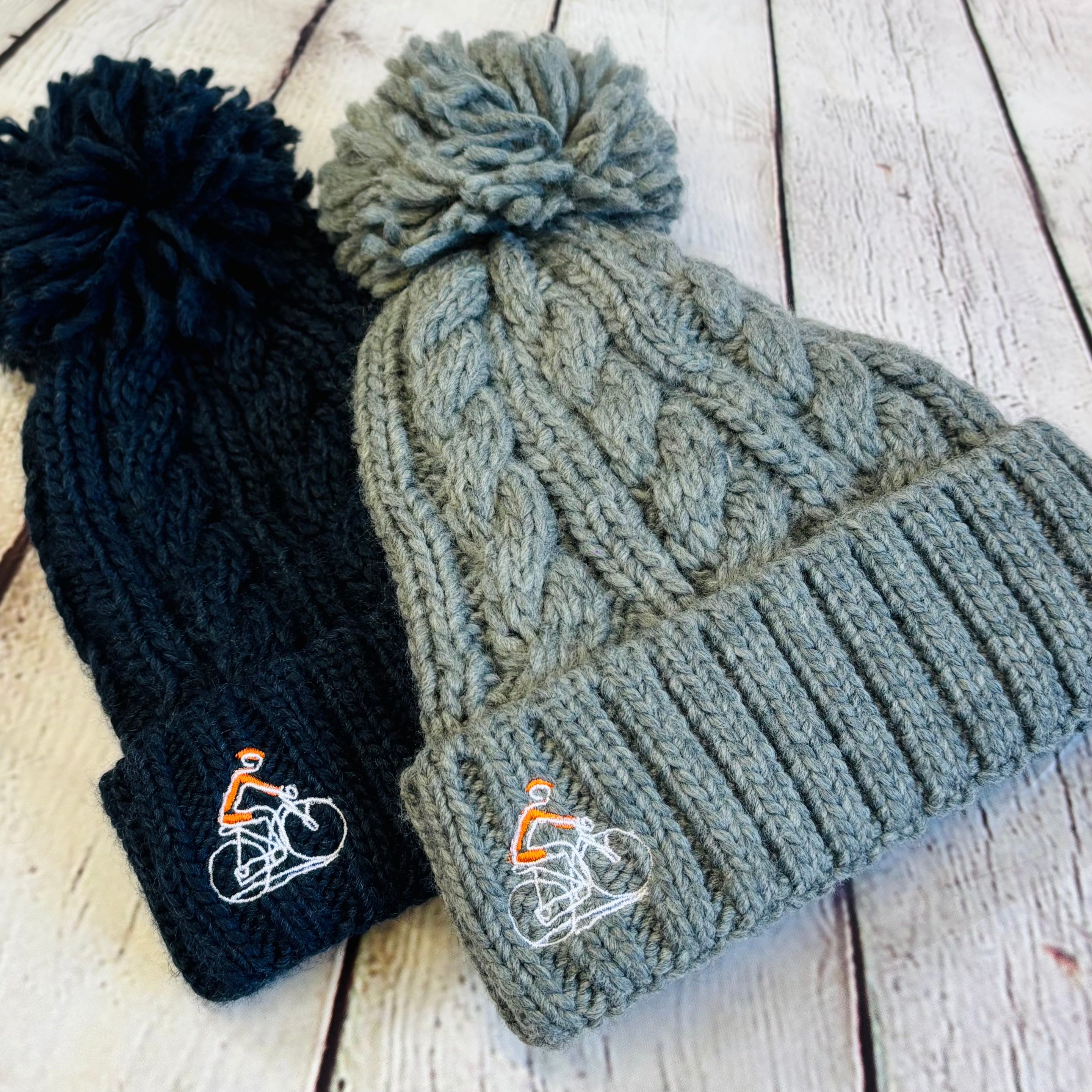 Cable Knit Melange Beanie - Road Rider