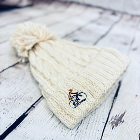 Cable Knit Melange Beanie - Road Rider