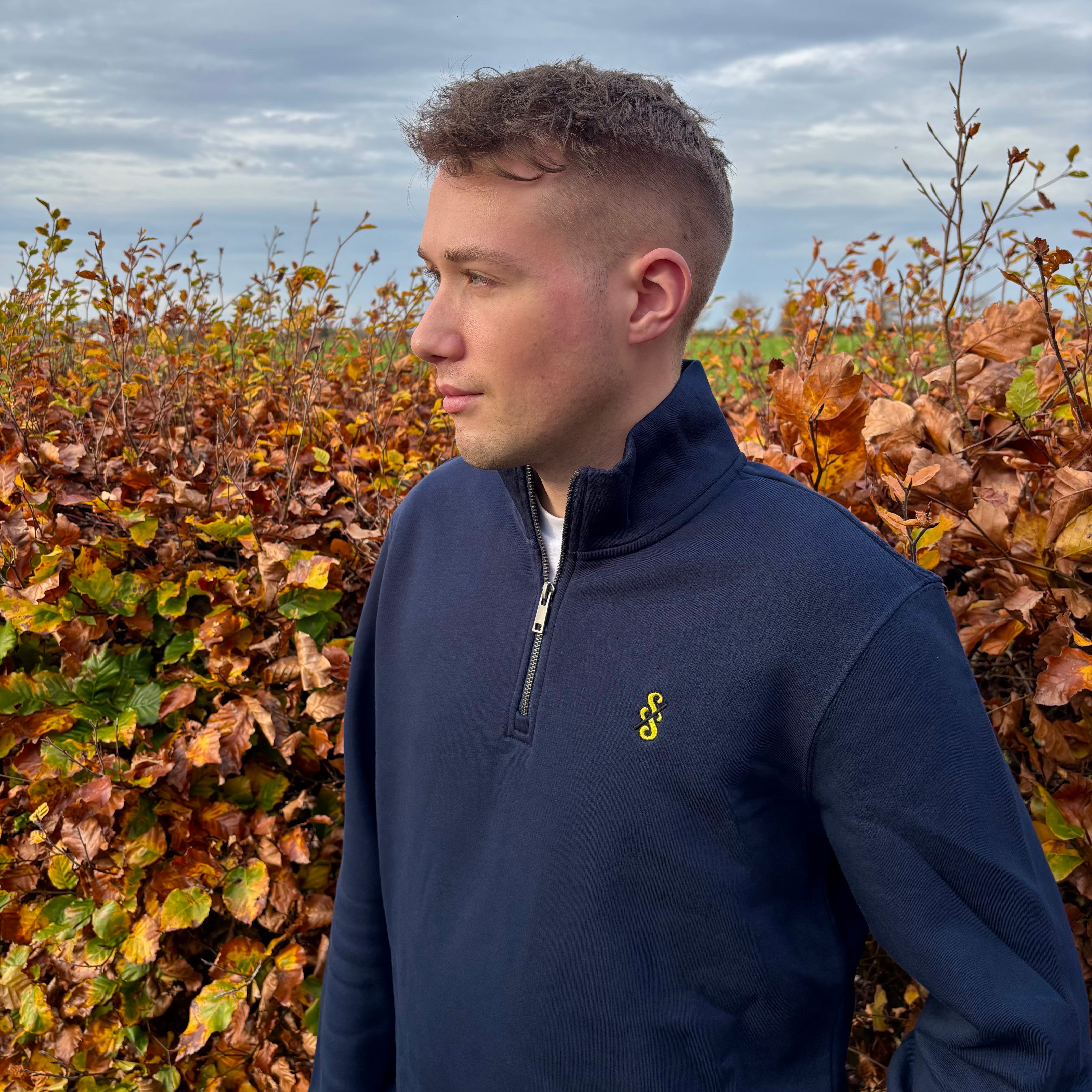 Spoke and Solace SS Jaune - 1/4 Zip Sweatshirt - (unisex)