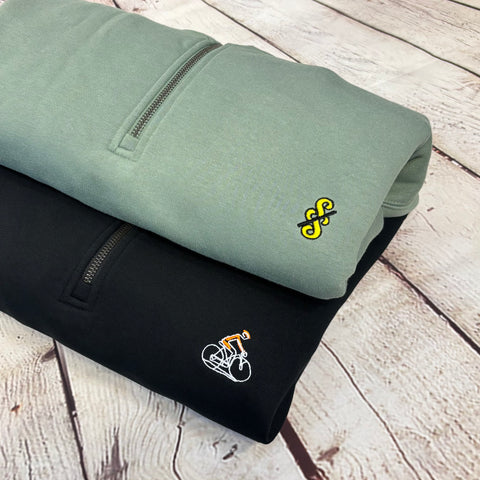 Spoke and Solace SS Jaune - 1/4 Zip Sweatshirt - (unisex)