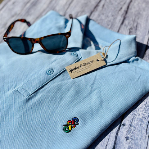 Spoke & Solace SS Embroidered Stripe Polo Shirt