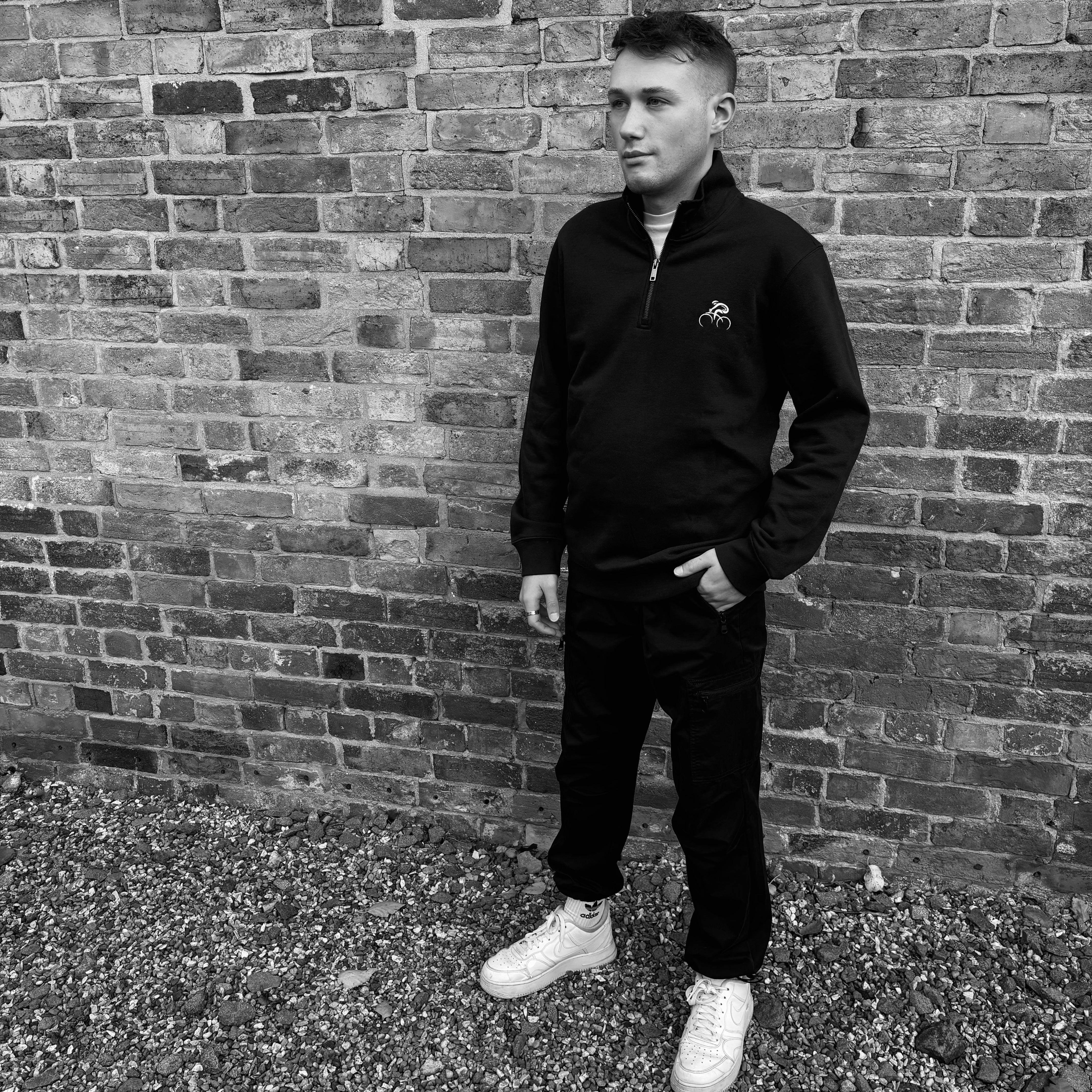 Tour de France Inspired Cyclist - 1/4 Zip Sweatshirt - (unisex)