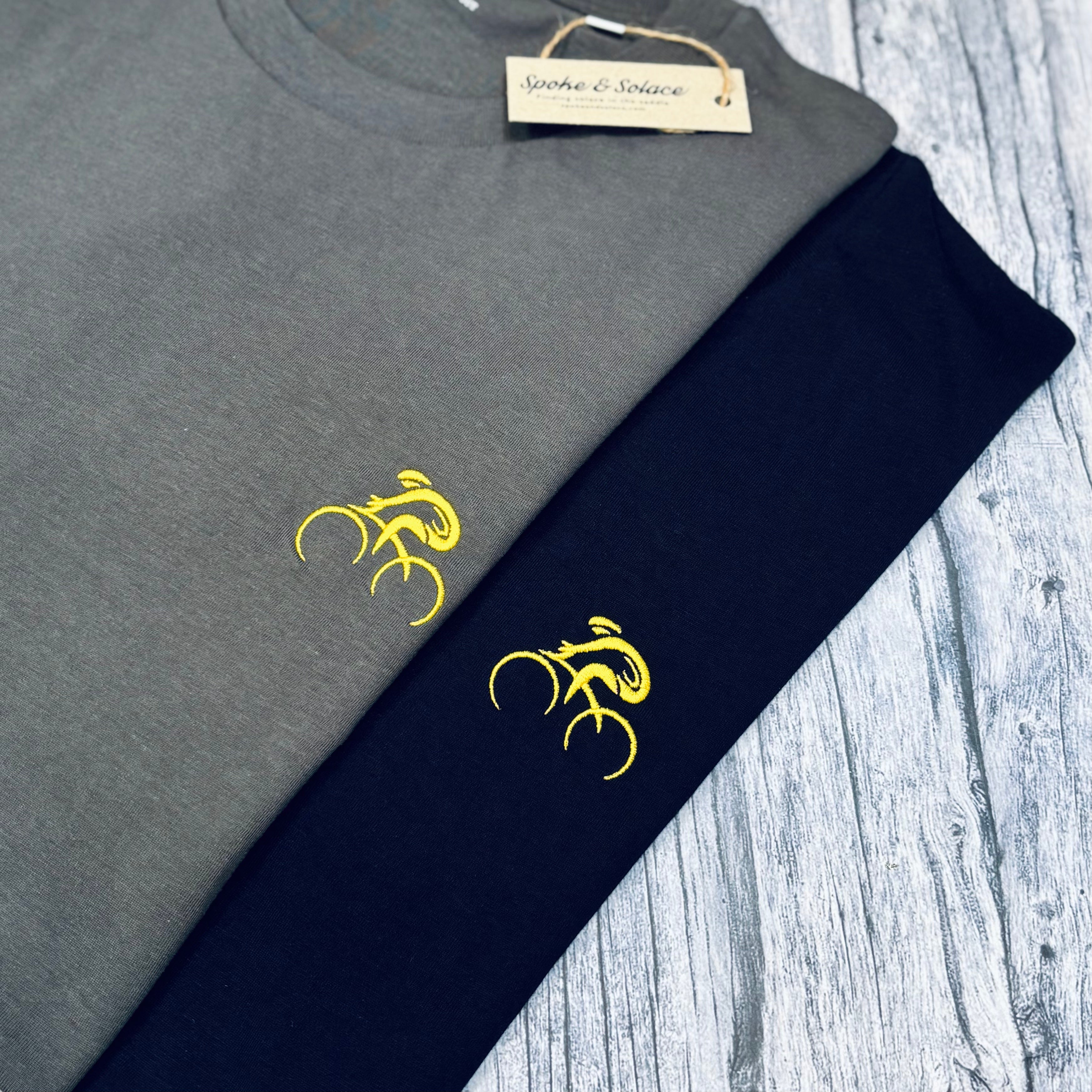 Tour de France Inspired Embroidered Cyclist T-shirt
