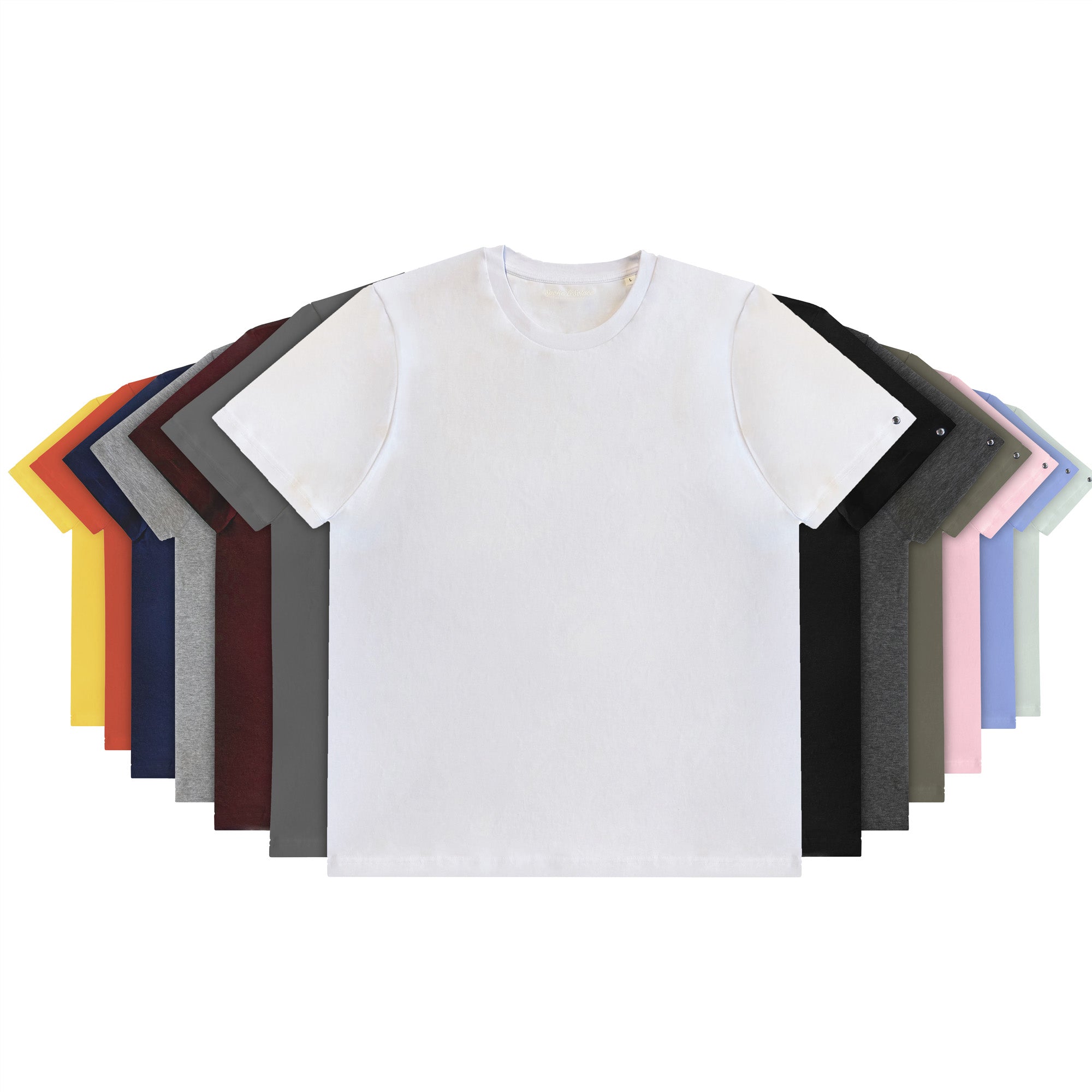 Dark Colours - Plain T-Shirt (subtle branded rivet)
