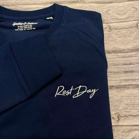 Rest Day Sweatshirt - Left chest embroidery - Spoke & Solace