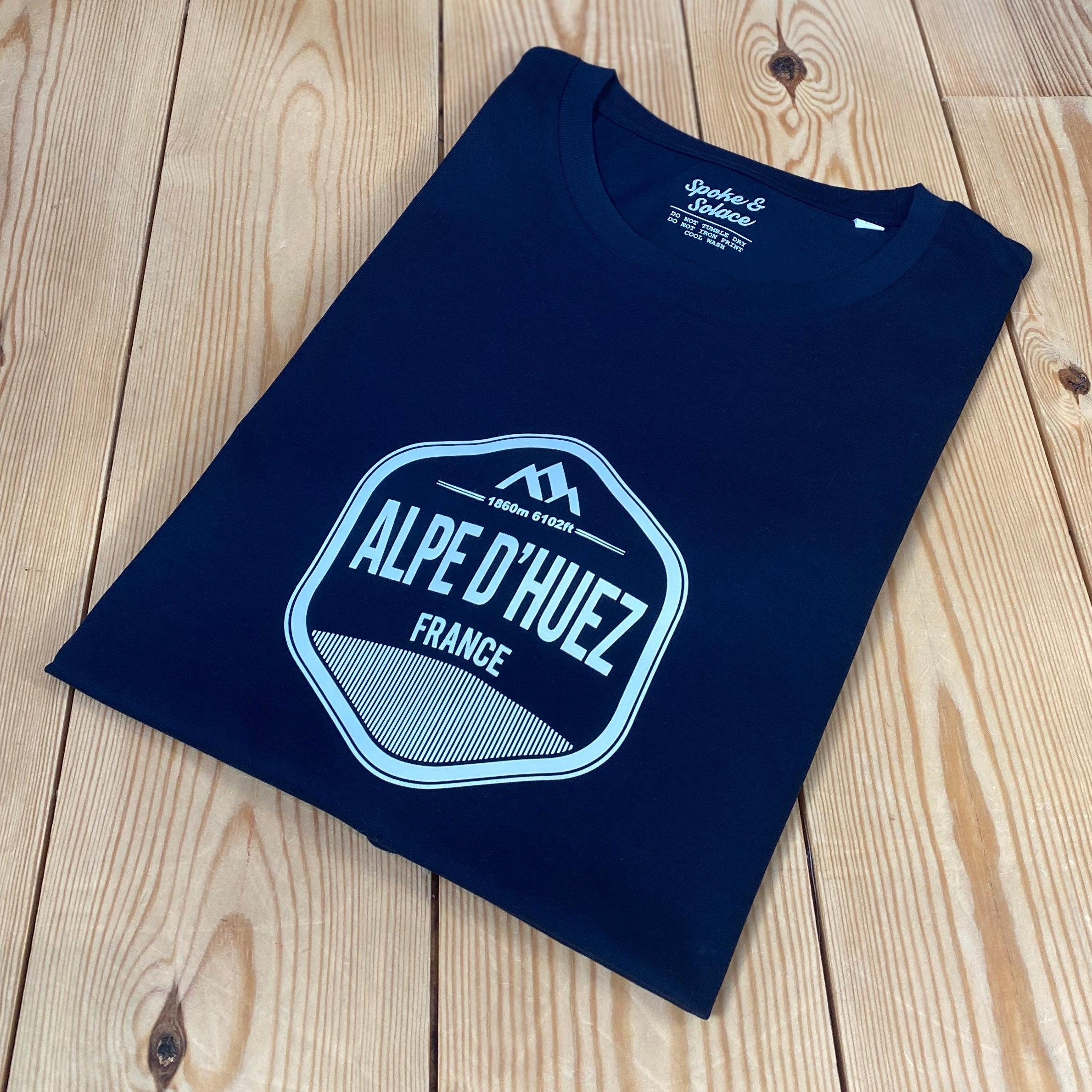 Women's Alpe D' Huez Shield T-Shirt - Spoke & Solace