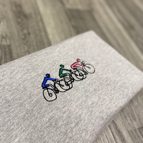 Bike Tour Embroidered T-Shirt - Spoke & Solace