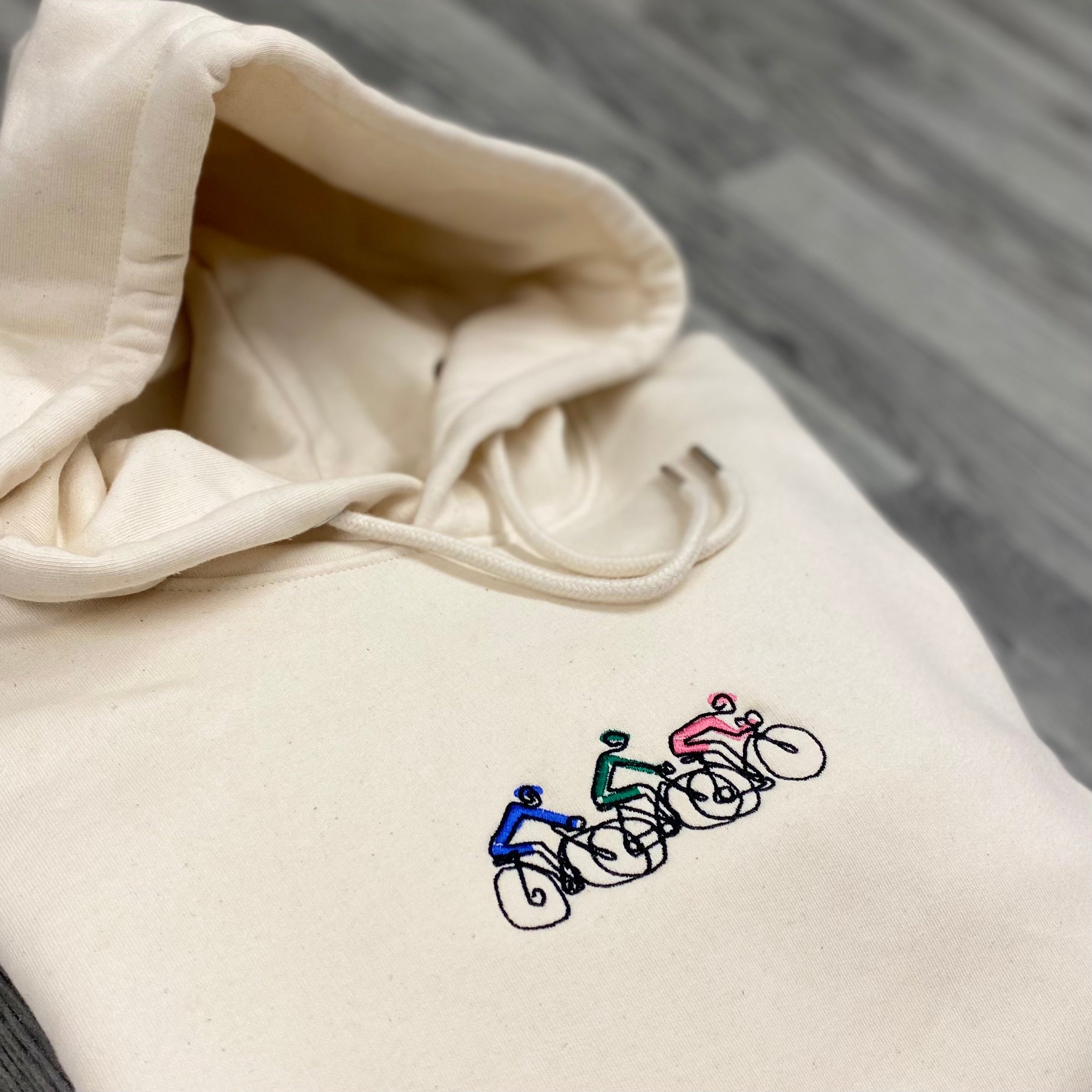 Bike Tour Embroidered Hoodie – Spoke & Solace