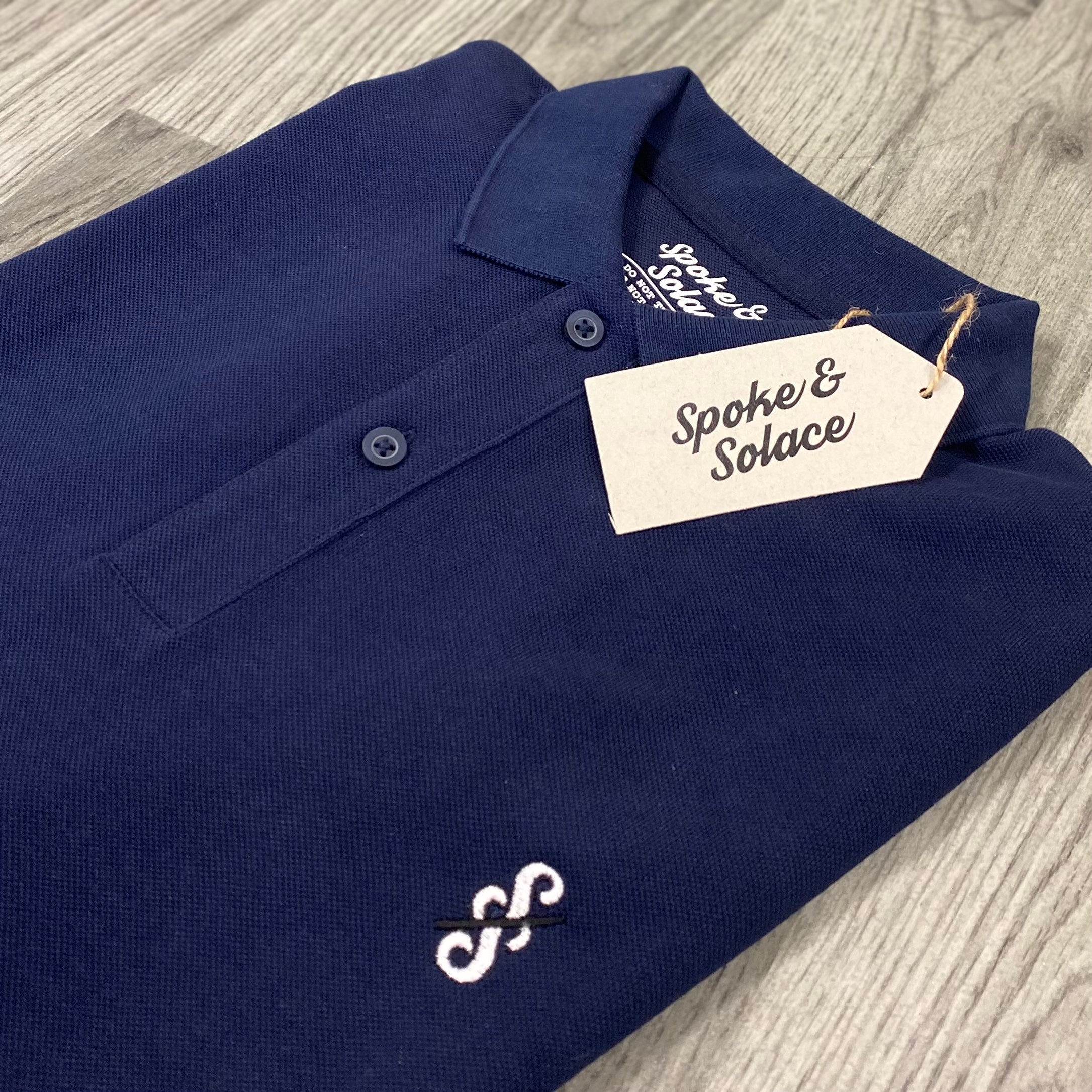 Spoke & Solace SS Embroidered Monochrome Polo Shirt - Spoke & Solace