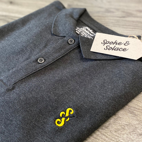 Spoke & Solace SS Embroidered Jaune Polo Shirt - Spoke & Solace